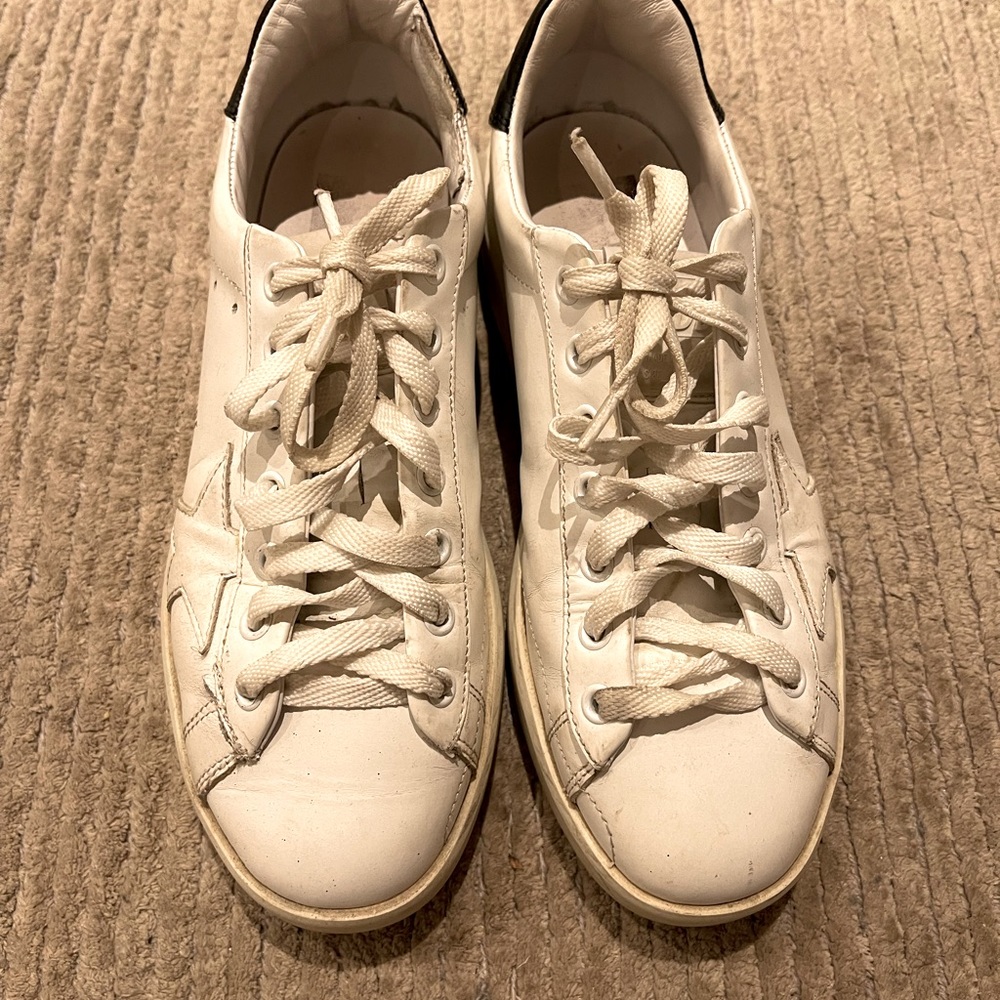 White Golden Goose leather sneakers